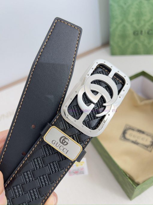 Gucci Gucci Belt ️ BeltHanging buckle, pure steel material buckle head, top layer cowhide, p rck9xb84 - Image 8