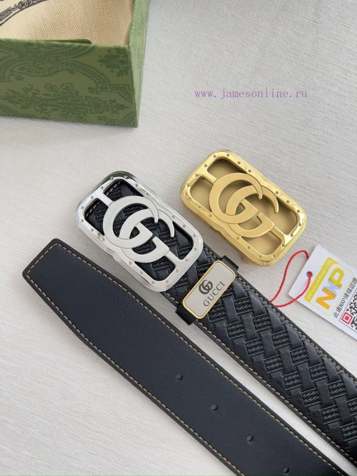 Gucci Gucci Belt ️ BeltHanging buckle, pure steel material buckle head, top layer cowhide, p rck9xb84 - Image 10