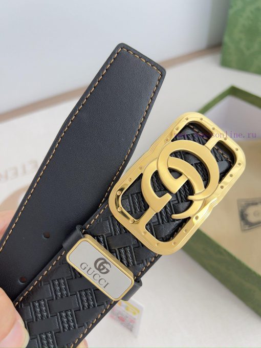 Gucci Gucci Belt ️ BeltHanging buckle, pure steel material buckle head, top layer cowhide, p sn7l52ul - Image 7