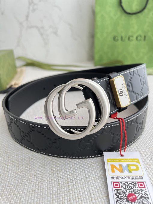 Gucci Gucci Belt ️ BeltHanging buckle, pure copper material buckle head, top layer cowhide, 34nxz31e - Image 5