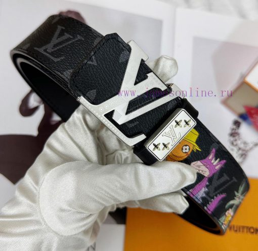 Belt LV Louis Vuitton Top Remakes-The waistband is made of 100% imported top layer cowhide, ybo3a6x0 - Image 6