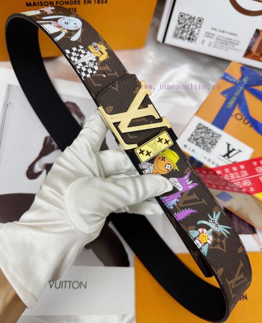 Belt LV Louis Vuitton Top Remakes-The waistband is made of 100% imported top layer cowhide, ybo3a6x0 - Image 7