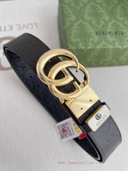Gucci Gucci Belt ️ BeltHanging buckle, pure copper material buckle head, top layer cowhide, 5ixwo6p2 - Image 3