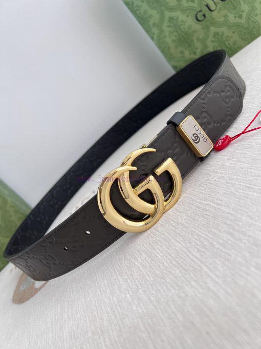 Gucci Gucci Belt ️ BeltHanging buckle, pure copper material buckle head, top layer cowhide, 5ixwo6p2 - Image 4