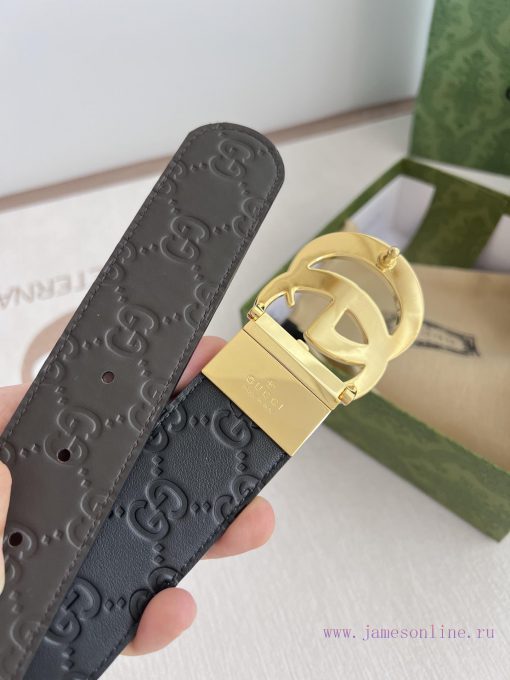 Gucci Gucci Belt ️ BeltHanging buckle, pure copper material buckle head, top layer cowhide, 5ixwo6p2 - Image 6