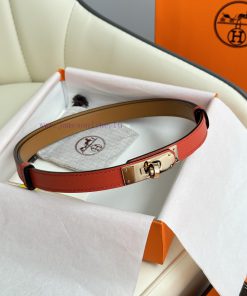 Hermes Women's BeltFull set of 1.8mm women's Kelly original imported leather K gold/platinum spg4czyr