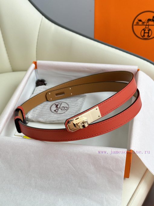 Hermes Women's BeltFull set of 1.8mm women's Kelly original imported leather K gold/platinum spg4czyr - Image 3