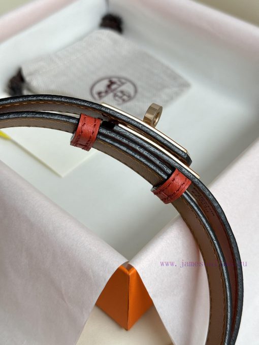 Hermes Women's BeltFull set of 1.8mm women's Kelly original imported leather K gold/platinum spg4czyr - Image 7