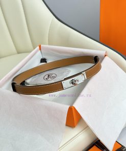 Hermes Women's BeltFull set of 1.8mm women's Kelly original imported leather K gold/platinum dy0jwx0q