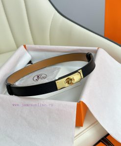Hermes Women's BeltFull set of 1.8mm women's Kelly original imported leather K gold/platinum ods0vatj