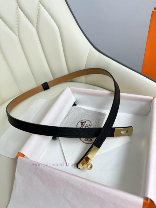Hermes Women's BeltFull set of 1.8mm women's Kelly original imported leather K gold/platinum ods0vatj - Image 4