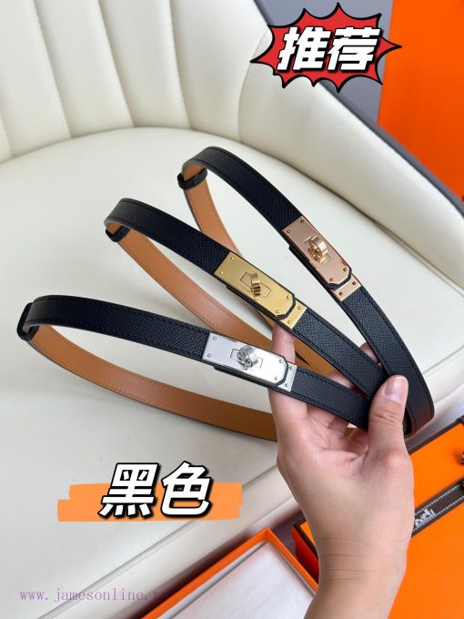 Hermes Women's BeltFull set of 1.8mm women's Kelly original imported leather K gold/platinum ods0vatj - Image 9