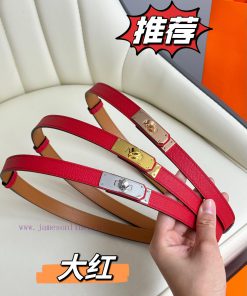 Hermes Women's BeltFull set of 1.8mm women's Kelly original imported leather K gold/platinum q9o6mlc3