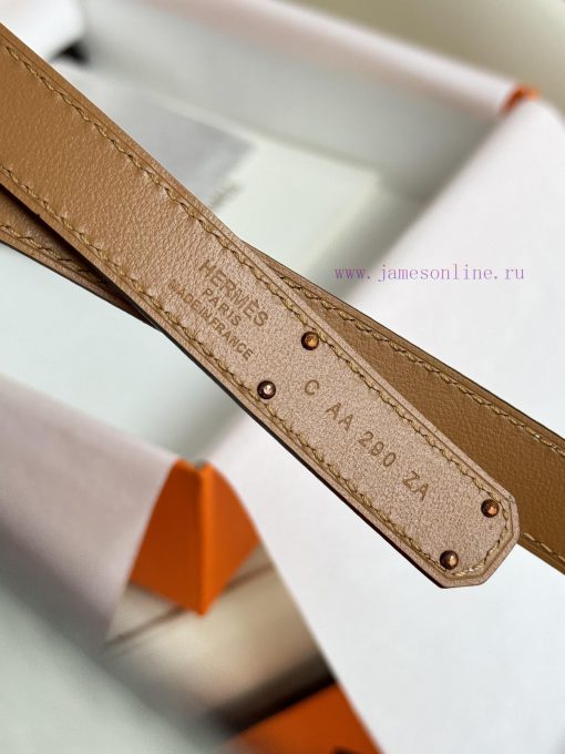 Hermes Women's BeltFull set of 1.8mm women's Kelly original imported leather K gold/platinum pe9cr1al - Image 6