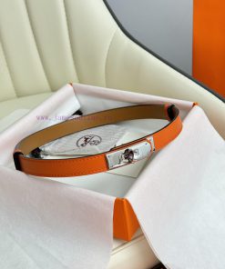 Hermes Women's BeltFull set of 1.8mm women's Kelly original imported leather K gold/platinum q1xcc1wt