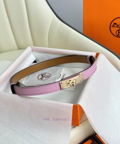Hermes Women's BeltFull set of 1.8mm women's Kelly original imported leather K gold/platinum fvoa56p6