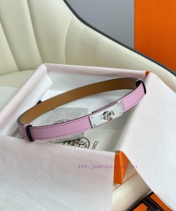 Hermes Women's BeltFull set of 1.8mm women's Kelly original imported leather K gold/platinum wk35vfs6