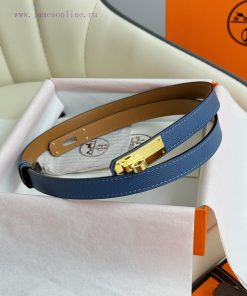 Hermes Women's BeltFull set of 1.8mm women's Kelly original imported leather K gold/platinum dx6ok4wn