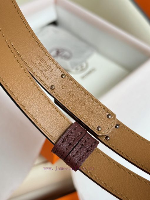 Hermes Women's BeltFull set of 1.8mm women's Kelly original imported leather K gold/platinum knqx6qu2 - Image 6