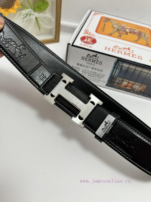 Hermes Hermès  Material: Leather Belt with 100% Head Layer. The leather belt is guaranteed t ml033pe8 - Image 7