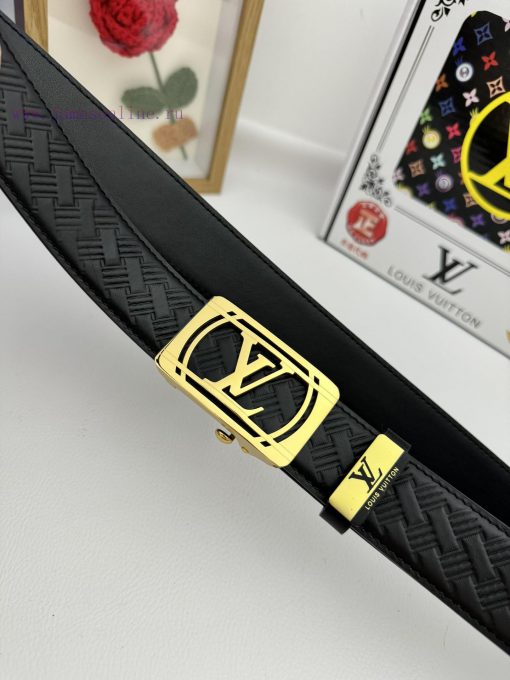 LV... Louis Vuitton automatic beltMaterial: Leather Belt with 100% Head Layer. The leather b tk08mh36 - Image 7