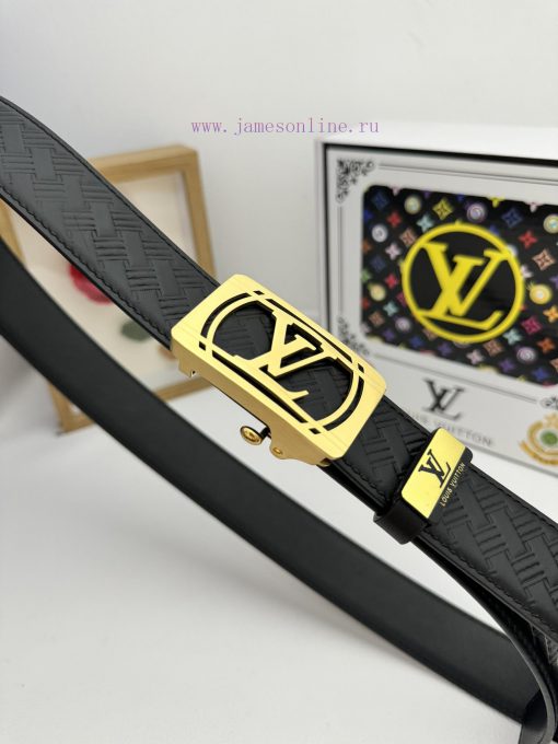 LV... Louis Vuitton automatic beltMaterial: Leather Belt with 100% Head Layer. The leather b tk08mh36 - Image 8