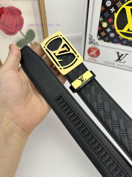 LV... Louis Vuitton automatic beltMaterial: Leather Belt with 100% Head Layer. The leather b tk08mh36 - Image 9