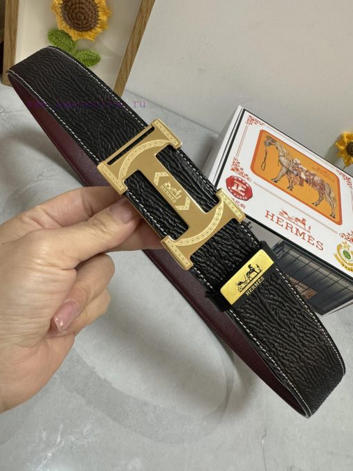 Hermes Hermès  Material: Leather Belt with 100% Head Layer. The leather belt is guaranteed t u0w61f63 - Image 6
