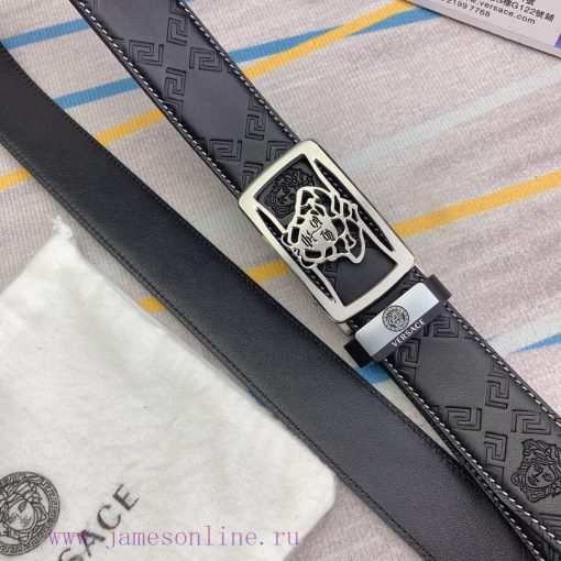 Versace automatic beltMaterial: Leather Belt with 100% Head Layer. The leather belt is guara 68te02zc - Image 7