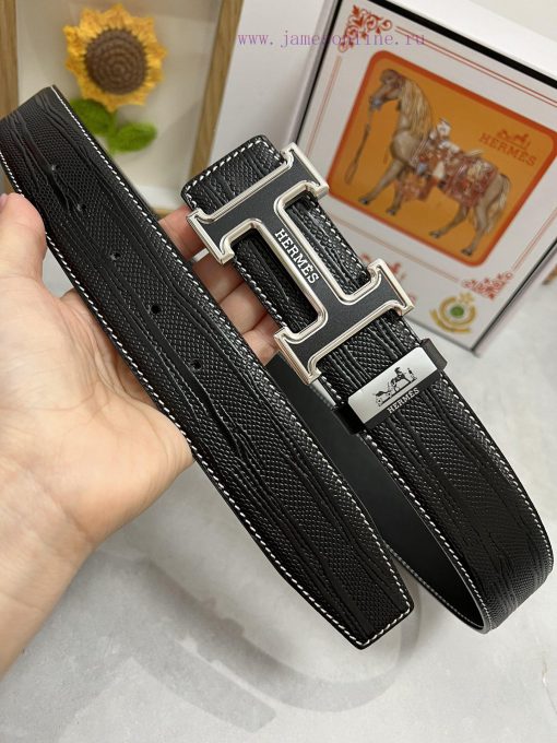 Hermes Hermès  Material: Leather Belt with 100% Head Layer. The leather belt is guaranteed t kgwaskgx - Image 3