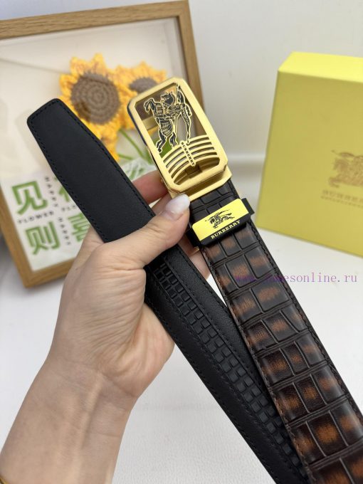 Burberry automatic beltMaterial: Leather Belt with 100% Head Layer. The leather belt is guar mltboykv - Image 9