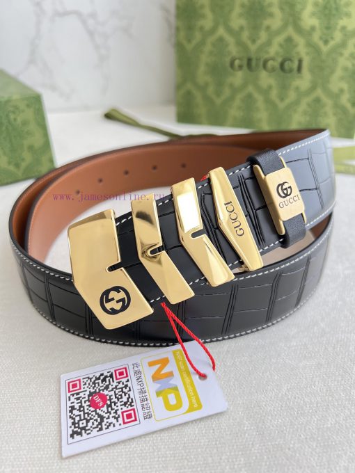 Gucci Gucci Belt ️ BeltHanging buckle, pure copper material buckle head, top layer cowhide, r53wogwm - Image 4