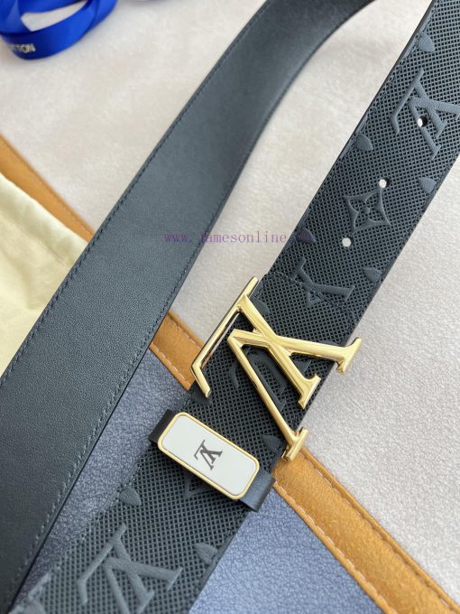 LV... Louis Vuitton Belt and BeltsBuckle, classic pure steel material buckle, top layer cowh bavja7og - Image 7