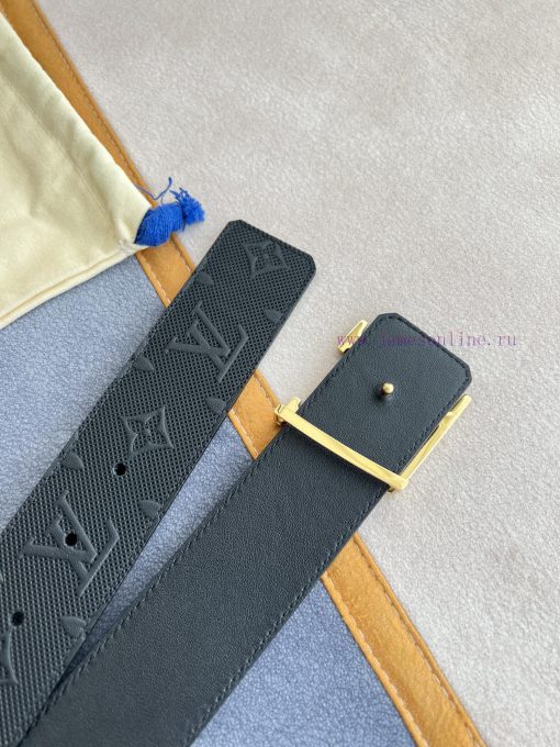 LV... Louis Vuitton Belt and BeltsBuckle, classic pure steel material buckle, top layer cowh bavja7og - Image 9