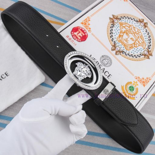 Belt belt Versace cowhide beltMen's belt material: 100% head layer cowhide belt, guaranteed jwnpvwrb - Image 3