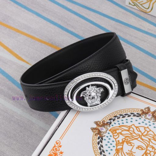 Belt belt Versace cowhide beltMen's belt material: 100% head layer cowhide belt, guaranteed jwnpvwrb - Image 4