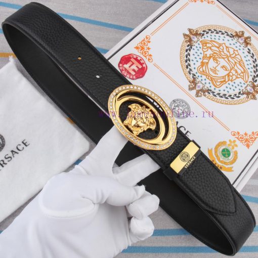 Belt belt Versace cowhide beltMen's belt material: 100% head layer cowhide belt, guaranteed wbttt7jw - Image 3