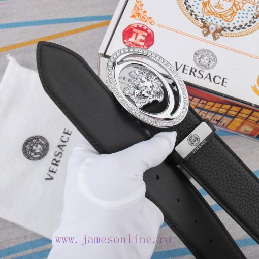 Belt belt Versace cowhide beltMen's belt material: 100% head layer cowhide belt, guaranteed jwnpvwrb - Image 8
