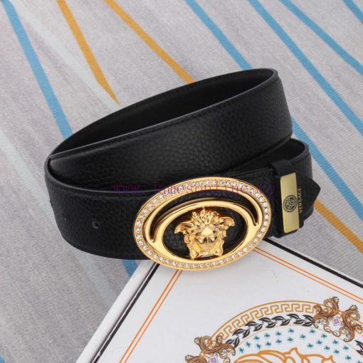 Belt belt Versace cowhide beltMen's belt material: 100% head layer cowhide belt, guaranteed wbttt7jw - Image 4