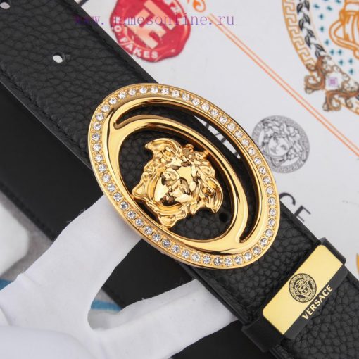 Belt belt Versace cowhide beltMen's belt material: 100% head layer cowhide belt, guaranteed wbttt7jw - Image 7