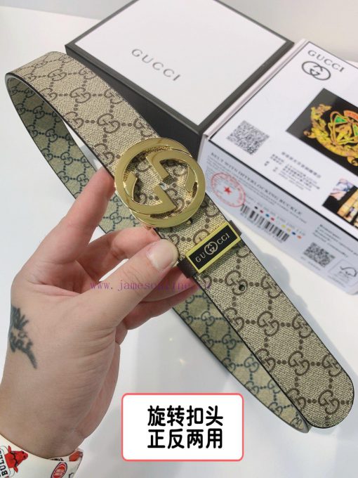 Belt Gucci Gucci double-sidedBelt made of 100% head layer cowhide, rotatable, dual color bel ik7iqeml - Image 2