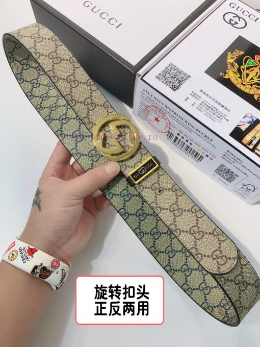 Belt Gucci Gucci double-sidedBelt made of 100% head layer cowhide, rotatable, dual color bel ik7iqeml - Image 3