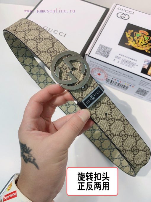 Belt Gucci Gucci double-sidedBelt made of 100% head layer cowhide, rotatable, dual color bel s6m7tx2e - Image 2