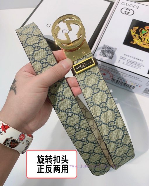Belt Gucci Gucci double-sidedBelt made of 100% head layer cowhide, rotatable, dual color bel pxih6rsz - Image 7