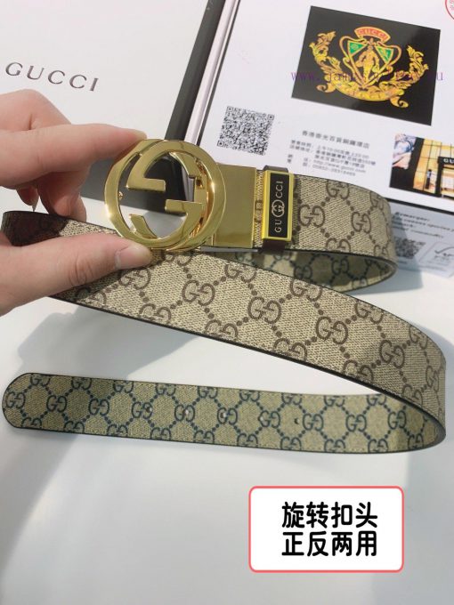 Belt Gucci Gucci double-sidedBelt made of 100% head layer cowhide, rotatable, dual color bel ik7iqeml - Image 6