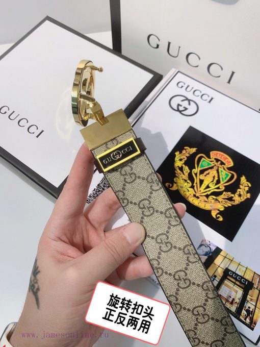 Belt Gucci Gucci double-sidedBelt made of 100% head layer cowhide, rotatable, dual color bel ik7iqeml - Image 7