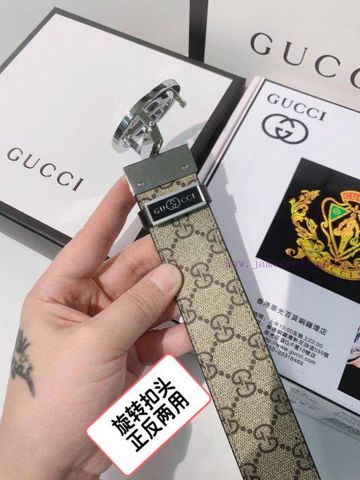 Belt Gucci Gucci double-sidedBelt made of 100% head layer cowhide, rotatable, dual color bel s6m7tx2e - Image 4
