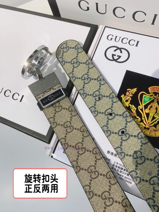 Belt Gucci Gucci double-sidedBelt made of 100% head layer cowhide, rotatable, dual color bel s6m7tx2e - Image 5