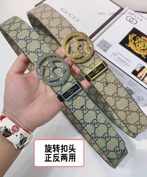 Belt Gucci Gucci double-sidedBelt made of 100% head layer cowhide, rotatable, dual color bel ik7iqeml - Image 9