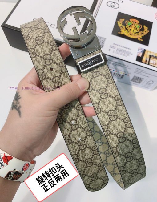 Belt Gucci Gucci double-sidedBelt made of 100% head layer cowhide, rotatable, dual color bel s6m7tx2e - Image 7